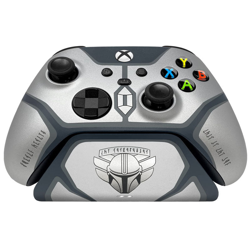 Razer Limited Edition Mandalorian Wireless Pro Controller & Quick Charging Stand Bundle for Xbox Series X|S, Xbox One: Impulse Triggers - Textured Grips - 12hr Battery Life - Magnetic Secure Charging Razer Limited Edition Mandalorian Wireless Pro Controller & Quick Charging Stand Bundle for Xbox Series X|S, Xbox One: Impulse Triggers - Textured Grips - 12hr Battery Life - Magnetic Secure Charging
